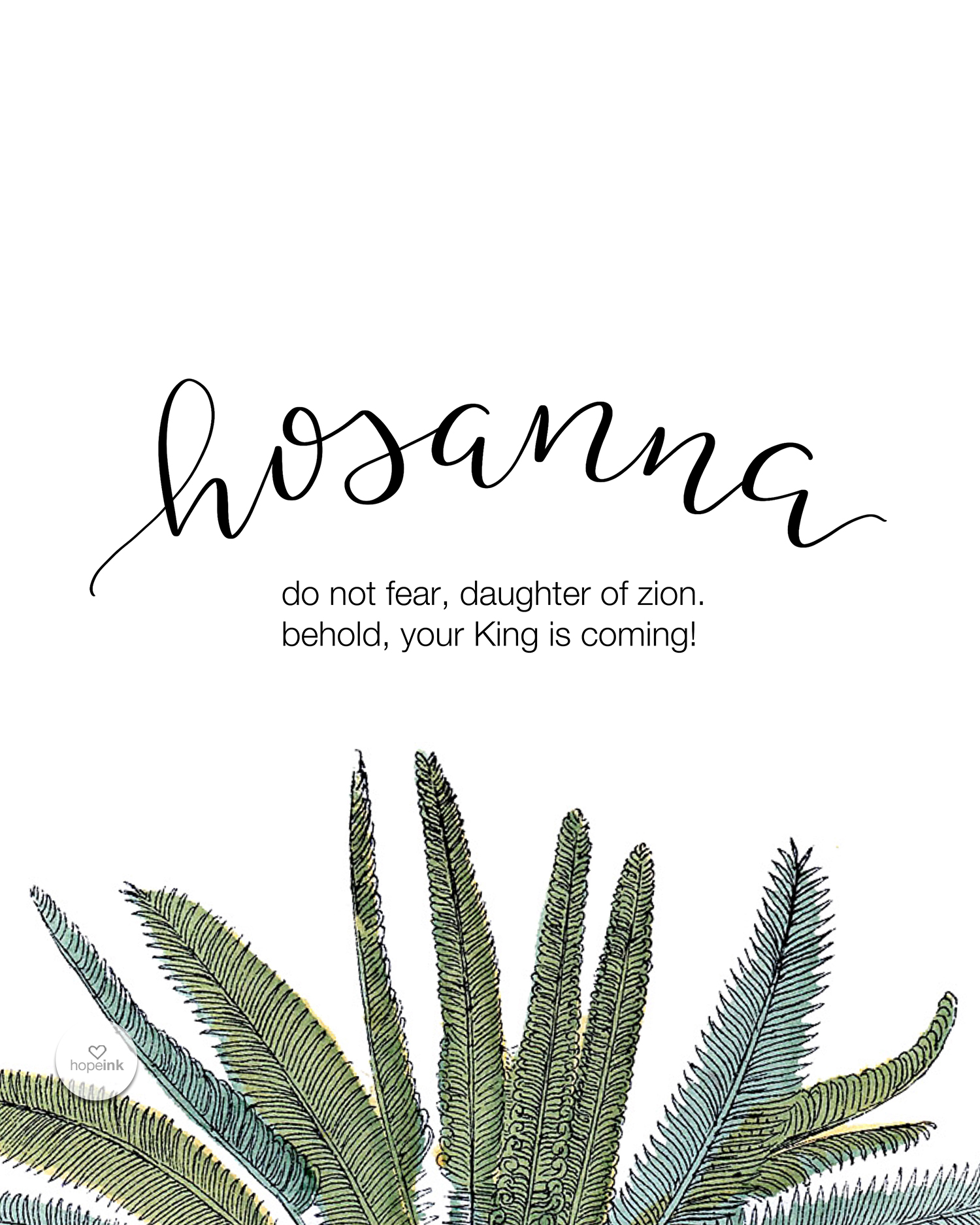 Hosanna Easter Scripture Art | Hope Ink